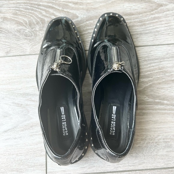 Design Lab Lord & Taylor Remie  Patent Faux Leather Studded Oxford Loafer - Picture 5 of 13